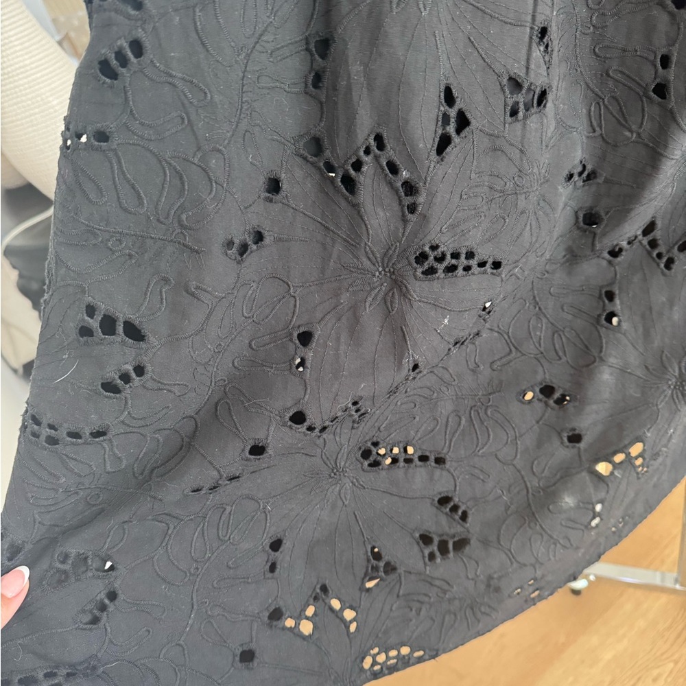 H&M Black Midi Eyelet Skirt - Picture 3 of 5